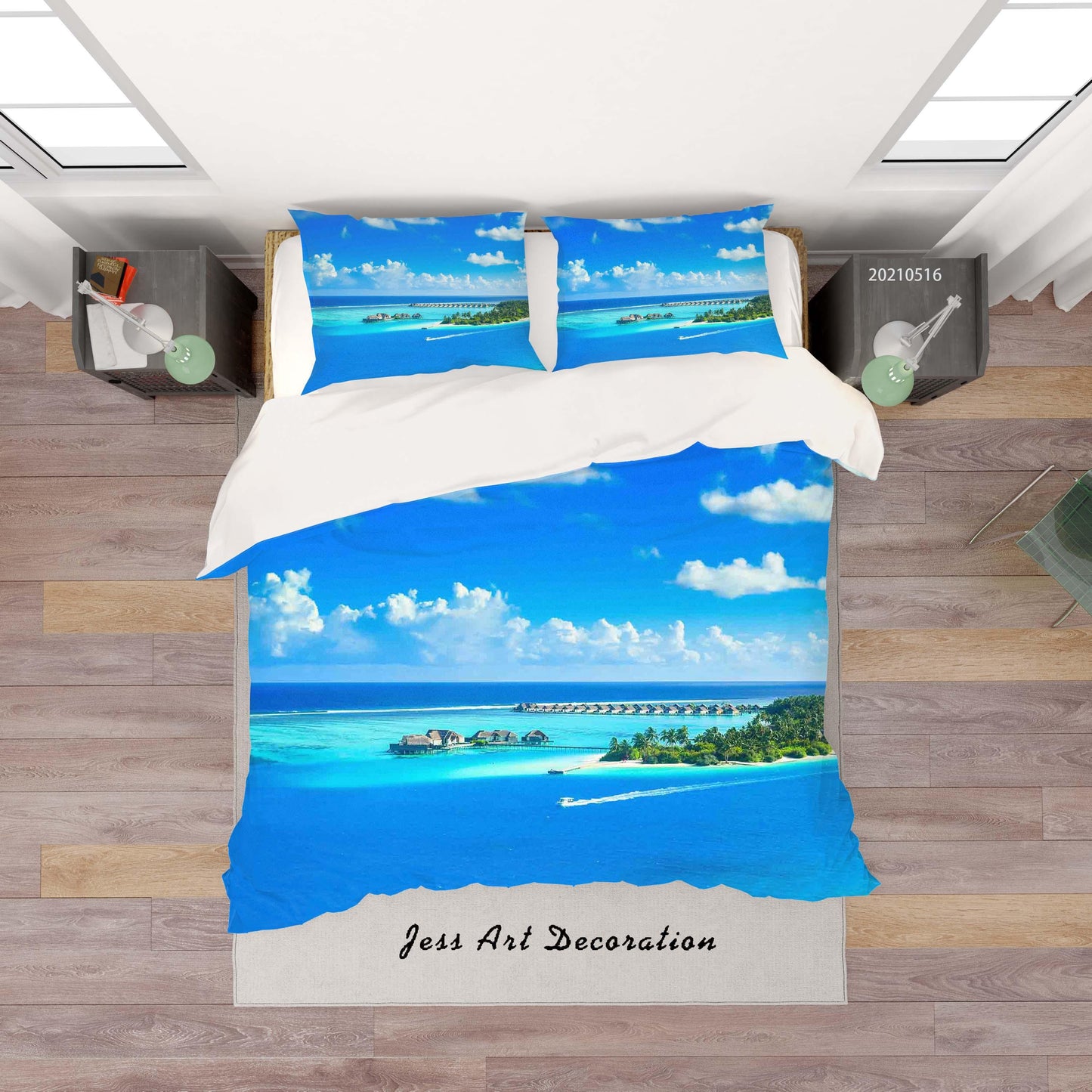 3D Blue Sky Sea Landscape Quilt Cover Set Bedding Set Duvet Cover Pillowcases 171
