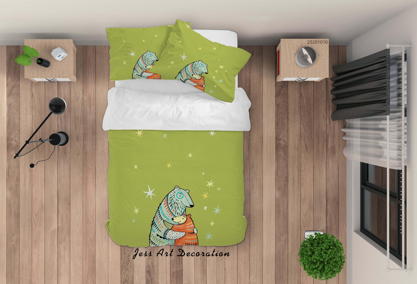 3D Cartoon Cute Animal Pangolin Quilt Cover Set Bedding Set Duvet Cover Pillowcases WJ 9564