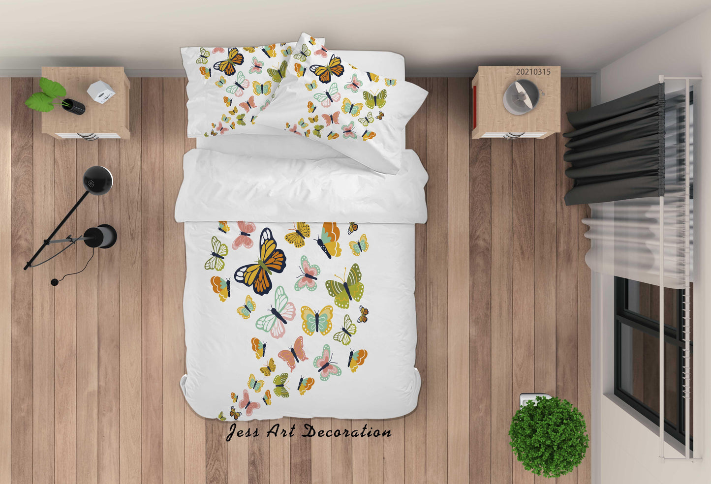 3D Animal Color Butterfly Quilt Cover Set Bedding Set Duvet Cover Pillowcases 63
