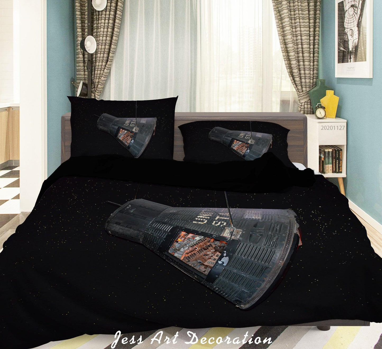 3D Abstract Jeremy Straub Black Quilt Cover Set Bedding Set Duvet Cover Pillowcases LXL