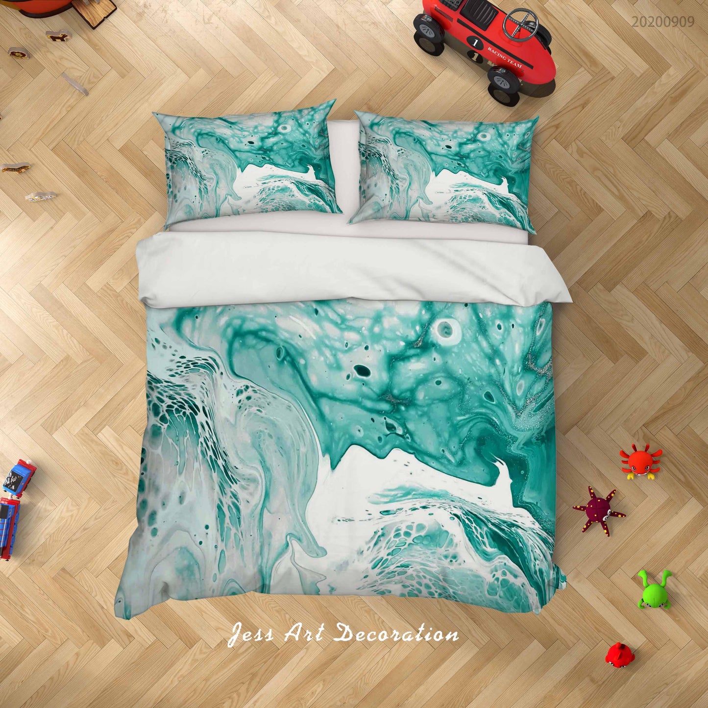 3D Abstract Nature Wave Sea Quilt Cover Set Bedding Set Duvet Cover Pillowcases WJ 6062