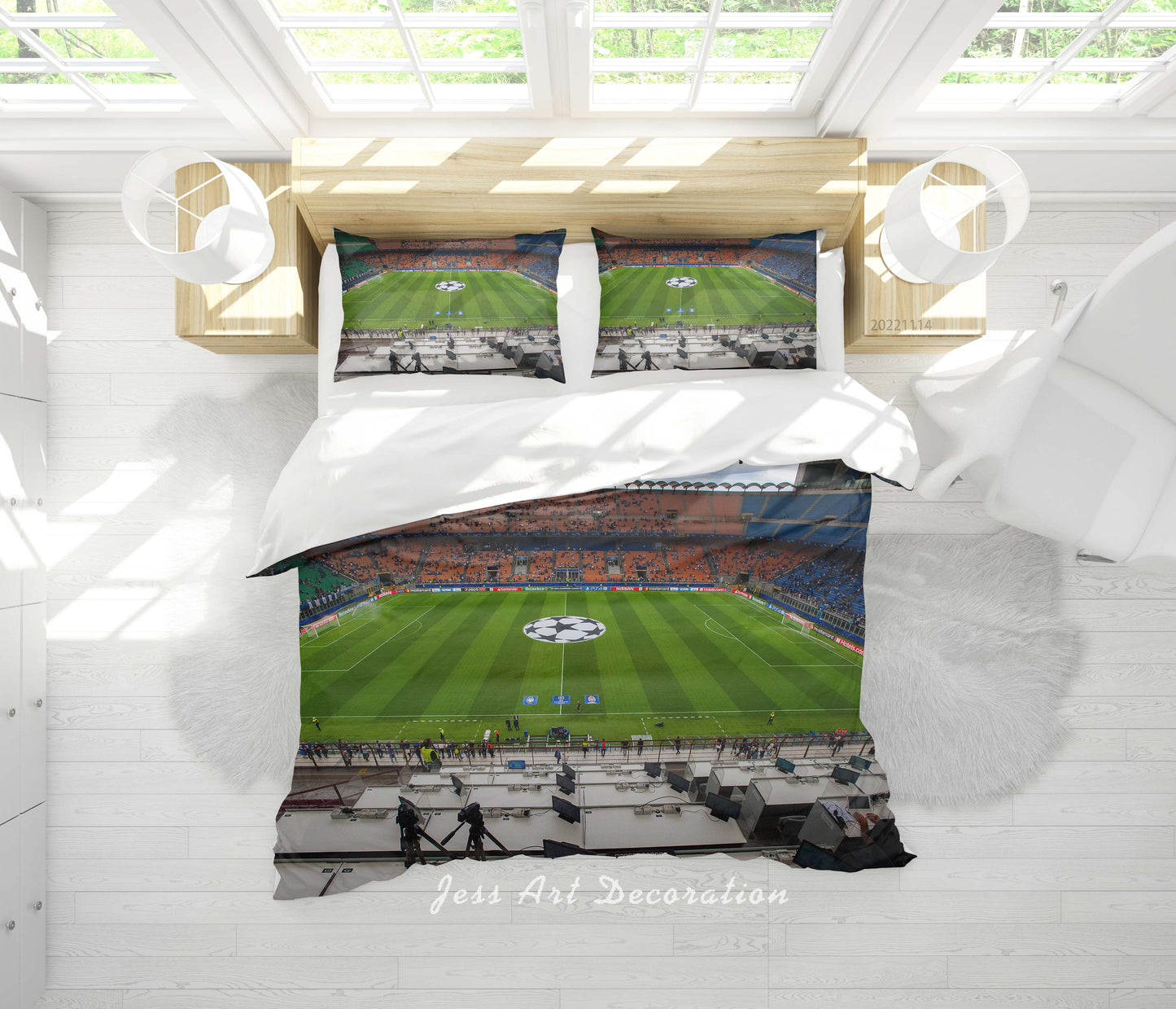 3D AC Associazione Calcio Milan Spectator Seats Quilt Cover Set Bedding Set Duvet Cover Pillowcase 855