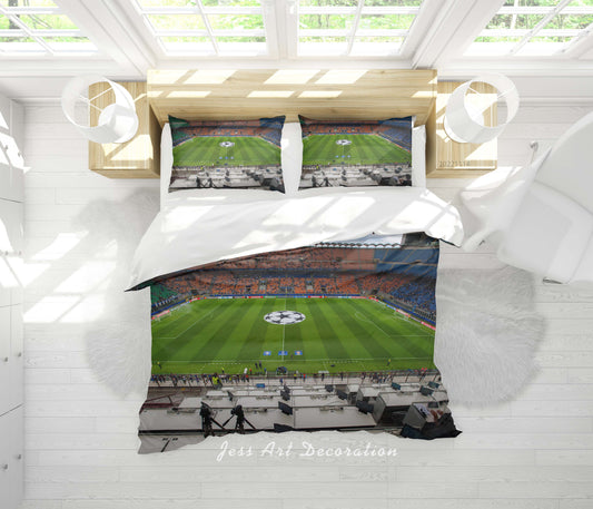 3D AC Associazione Calcio Milan Spectator Seats Quilt Cover Set Bedding Set Duvet Cover Pillowcase 855