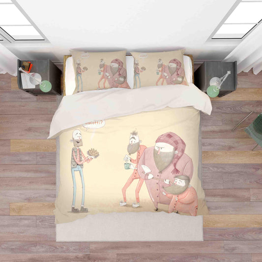 3D Cartoon Character Quilt Cover Set Bedding Set Duvet Cover Pillowcases SF052