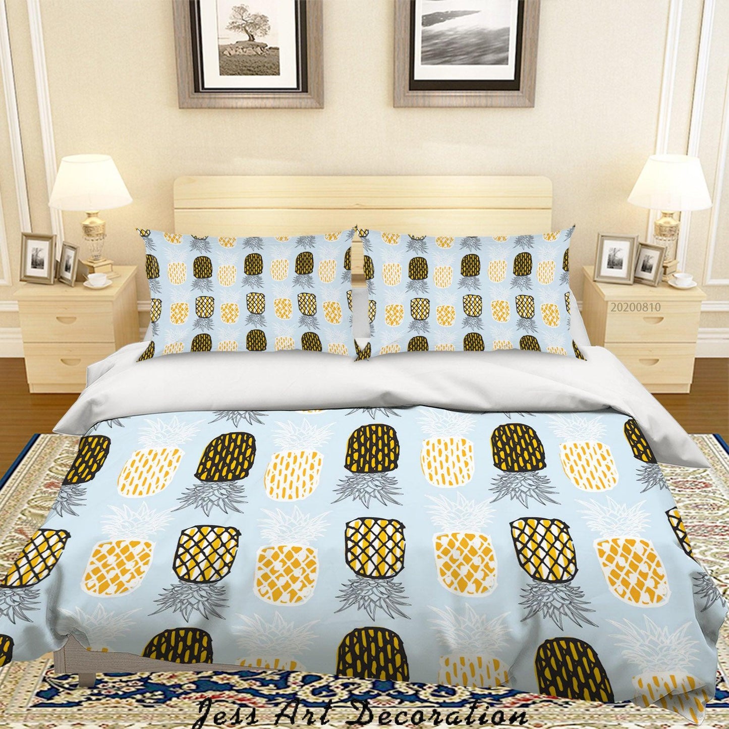 3D Abstract Pineapple Plant Quilt Cover Set Bedding Set Duvet Cover Pillowcases LXL