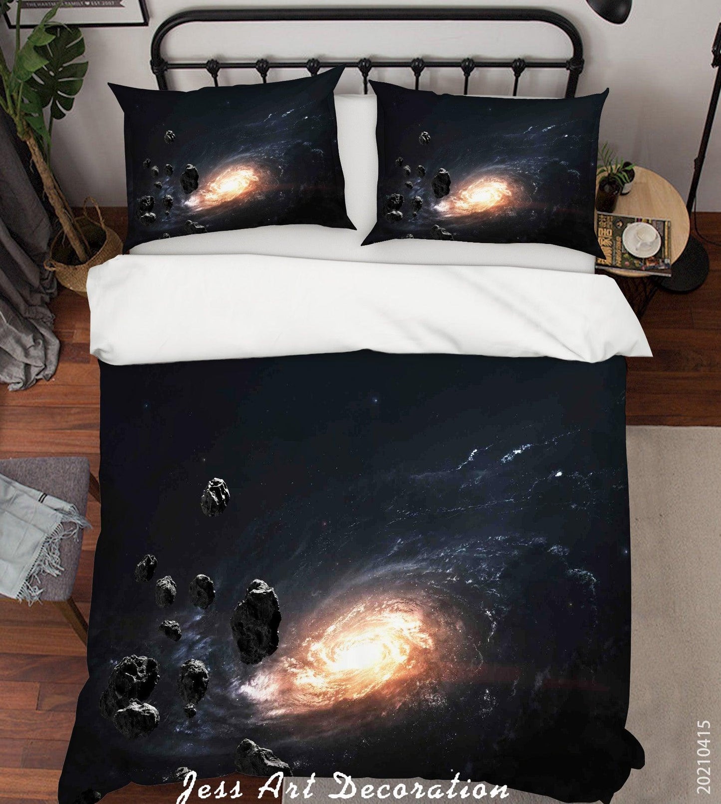 3D Abstract Space Meteorite Quilt Cover Set Bedding Set Duvet Cover Pillowcases 72