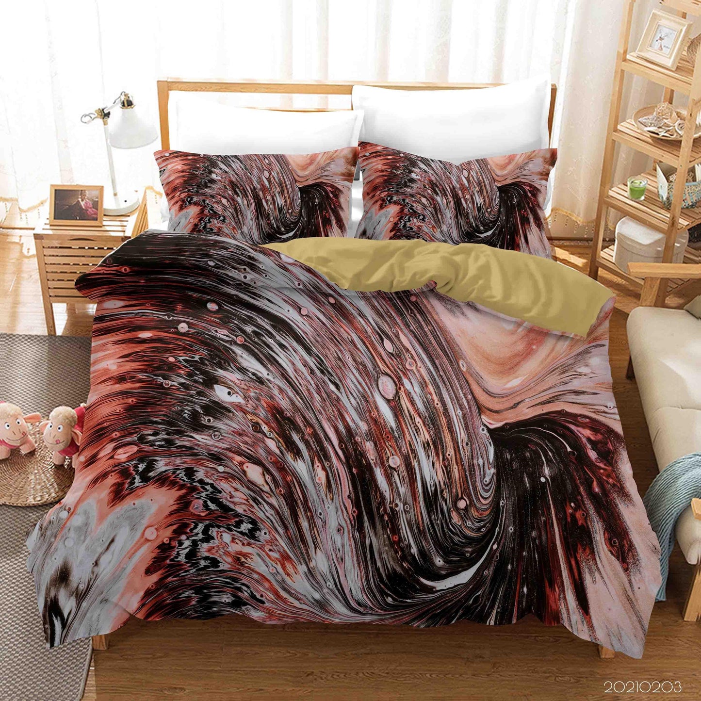 3D Abstract Marble Texture Quilt Cover Set Bedding Set Duvet Cover Pillowcases 52