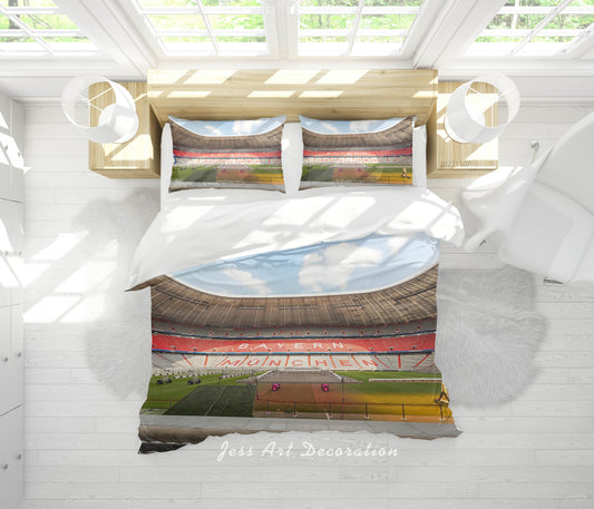 3D Bayern Munich Football Field Spectator Seats Quilt Cover Set Bedding Set Duvet Cover Pillowcase 724
