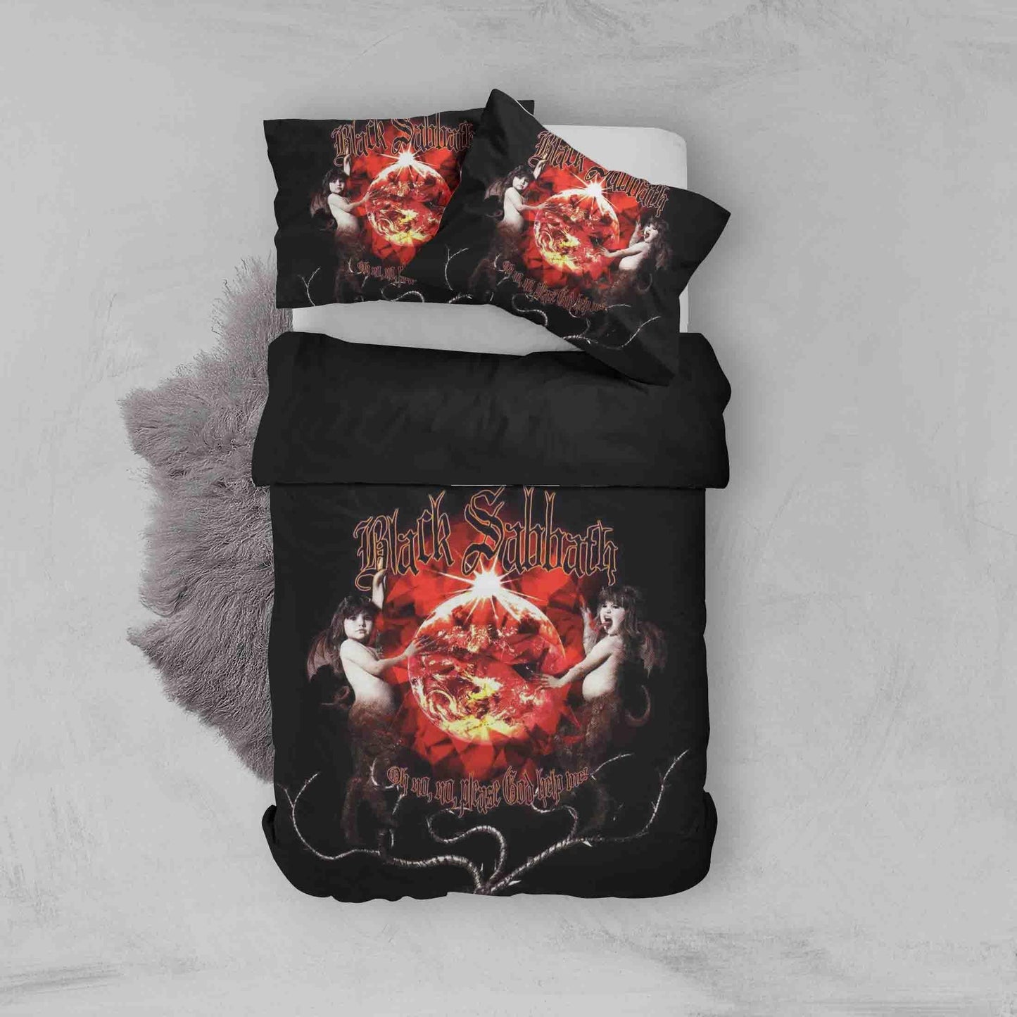 3D Black Sabbath Quilt Cover Set Bedding Set Duvet Cover Pillowcases SF01