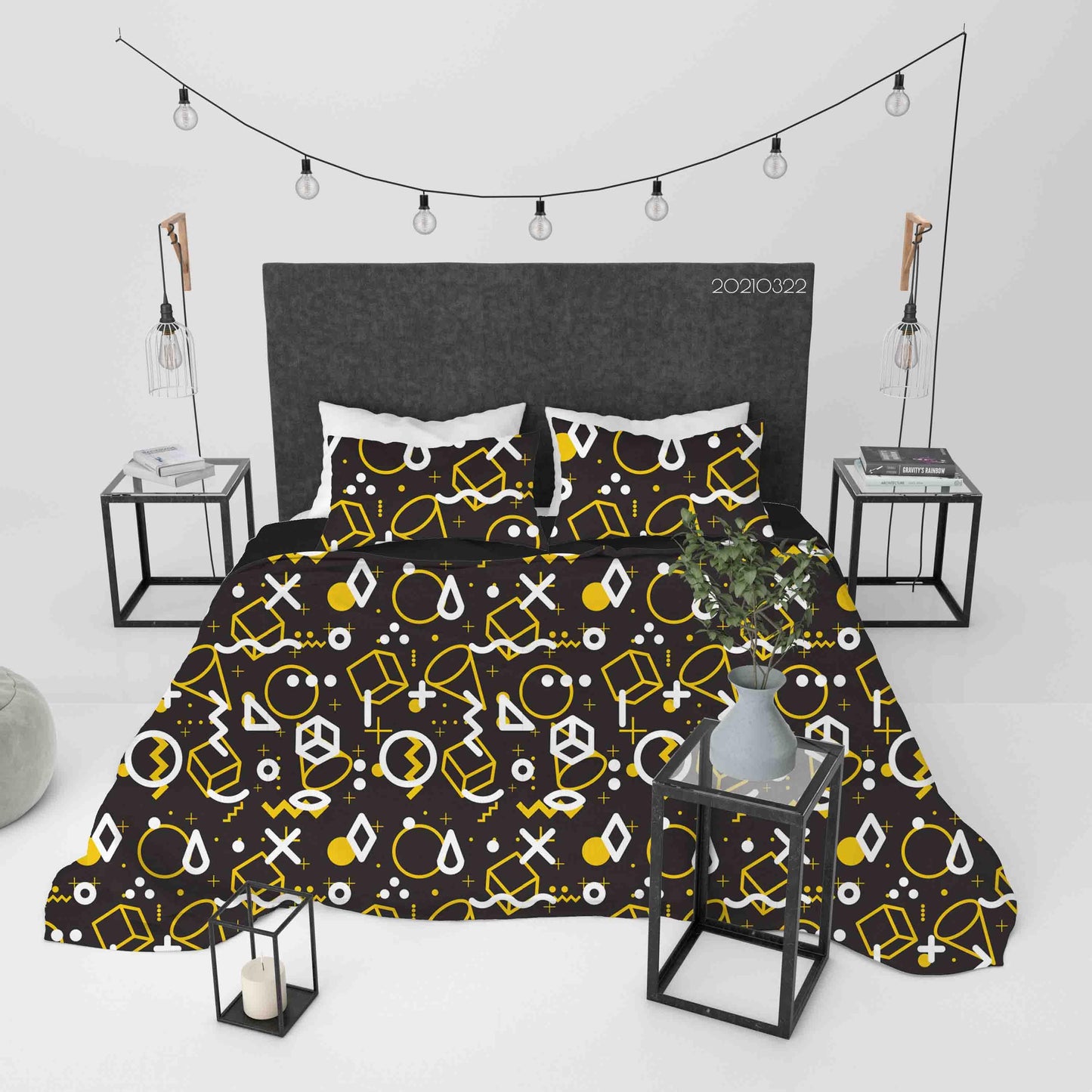 3D Abstract Geometric Pattern Quilt Cover Set Bedding Set Duvet Cover Pillowcases 113