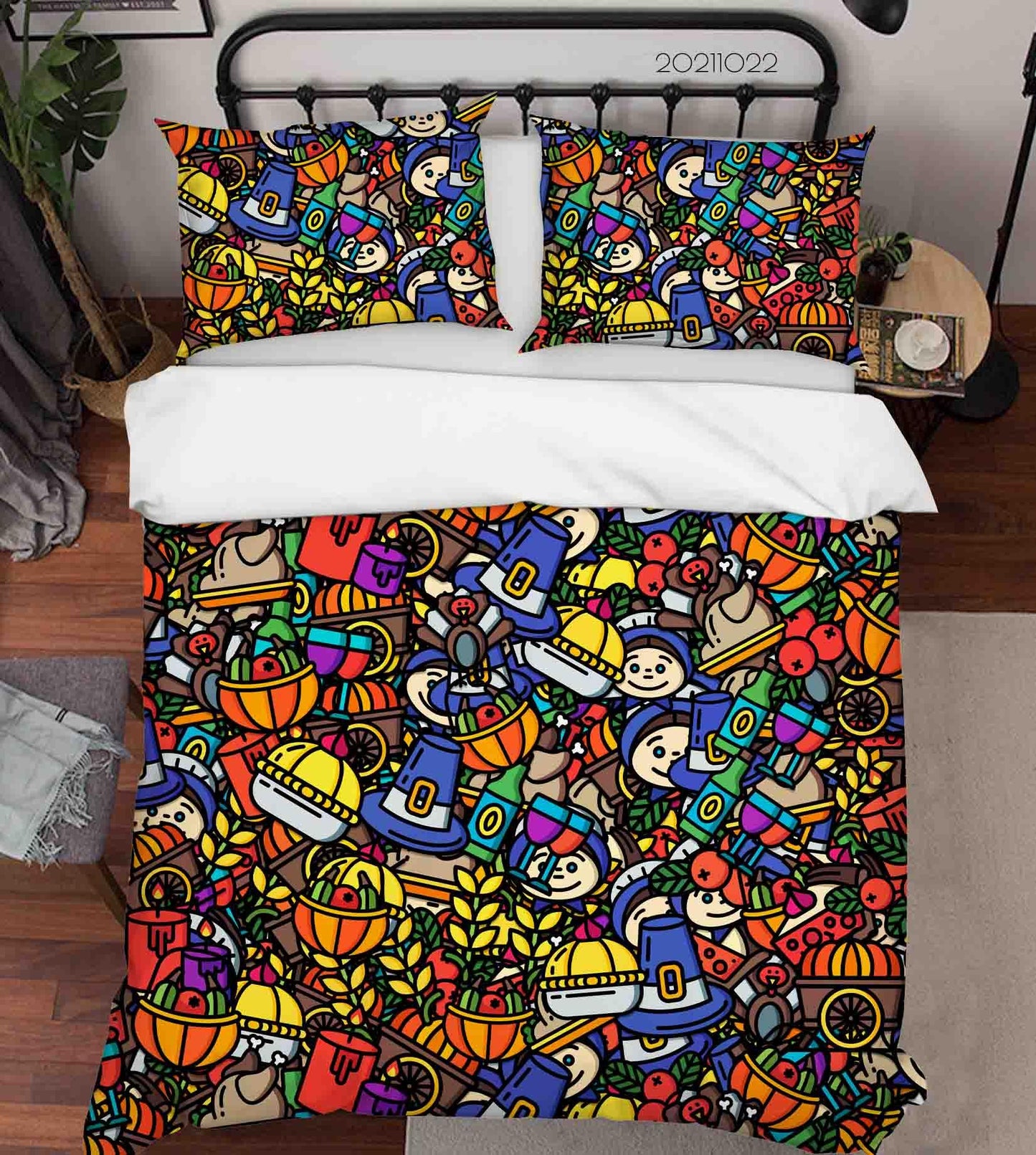 3D Abstract Monster Graffiti Quilt Cover Set Bedding Set Duvet Cover Pillowcases 39