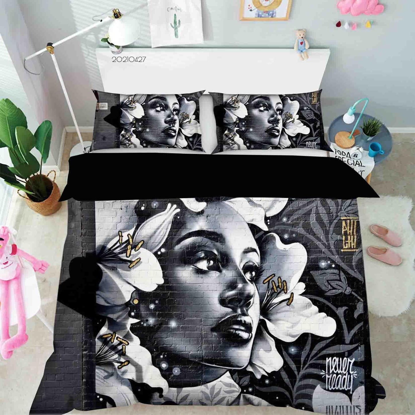 3D Abstract People Graffiti Quilt Cover Set Bedding Set Duvet Cover Pillowcases 46