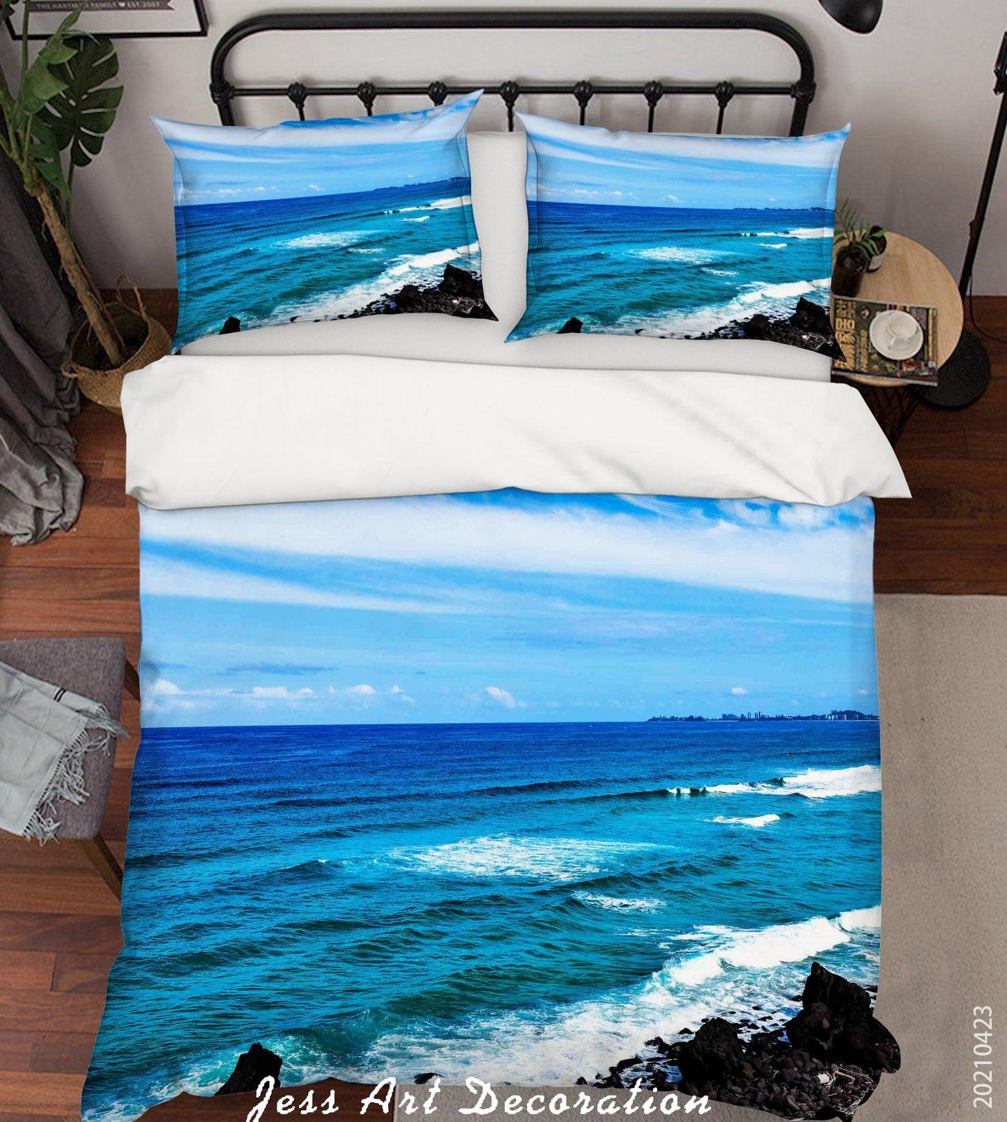 3D Blue Sky Sea Landscape Quilt Cover Set Bedding Set Duvet Cover Pillowcases 108