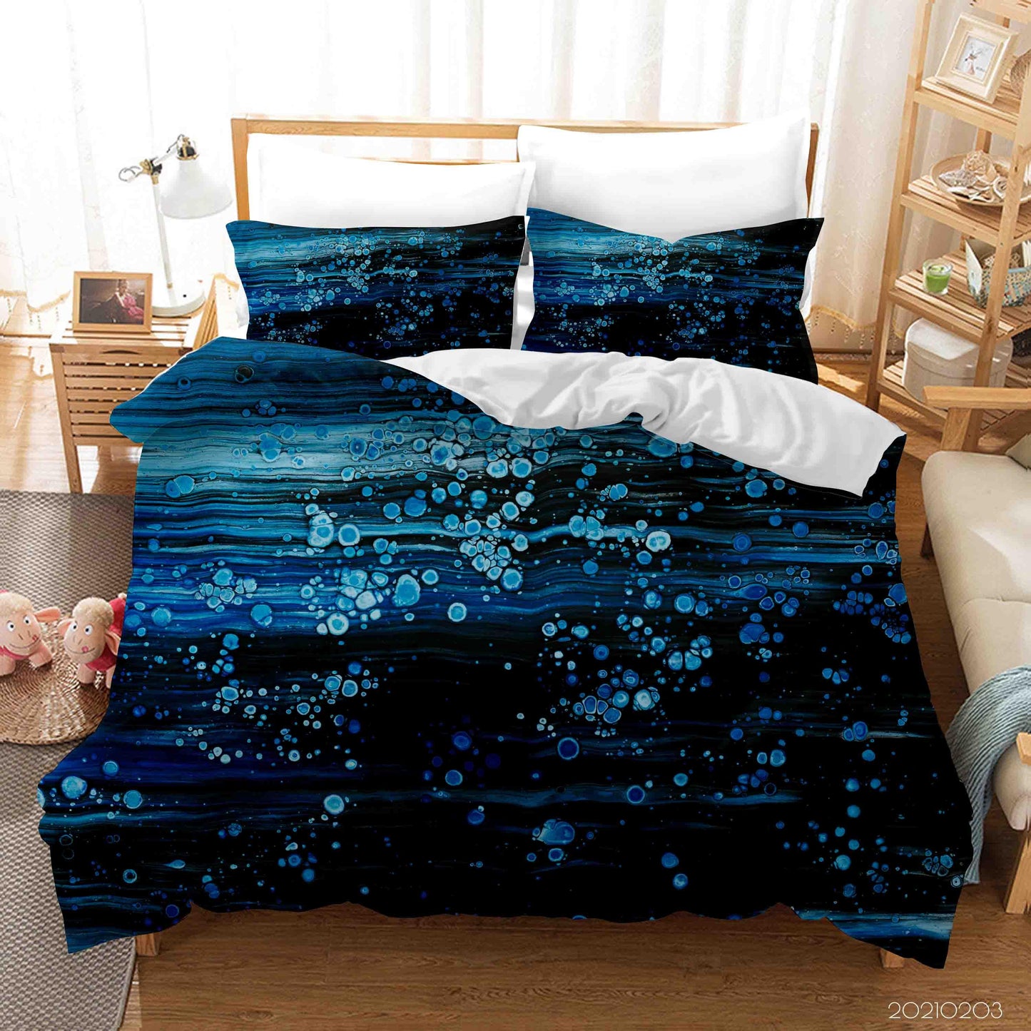 3D Abstract Blue Marble Texture Quilt Cover Set Bedding Set Duvet Cover Pillowcases 79