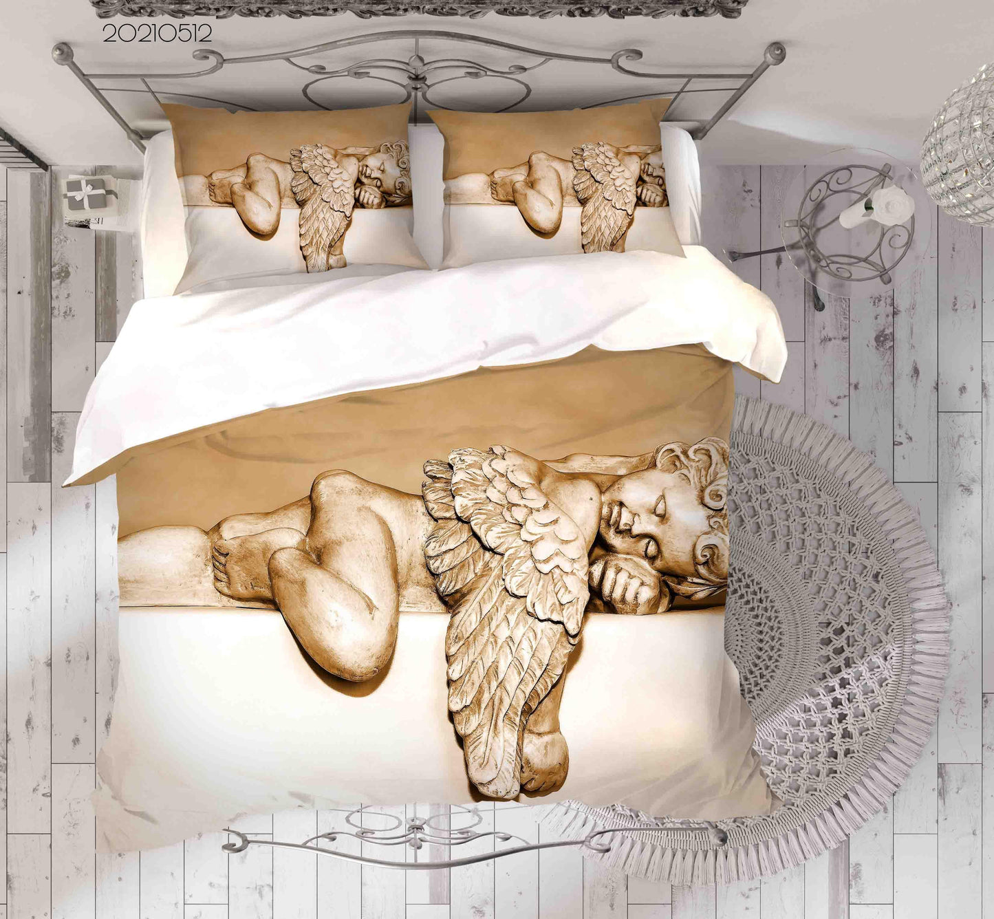 3D Art Angel Sculpture Quilt Cover Set Bedding Set Duvet Cover Pillowcases 196