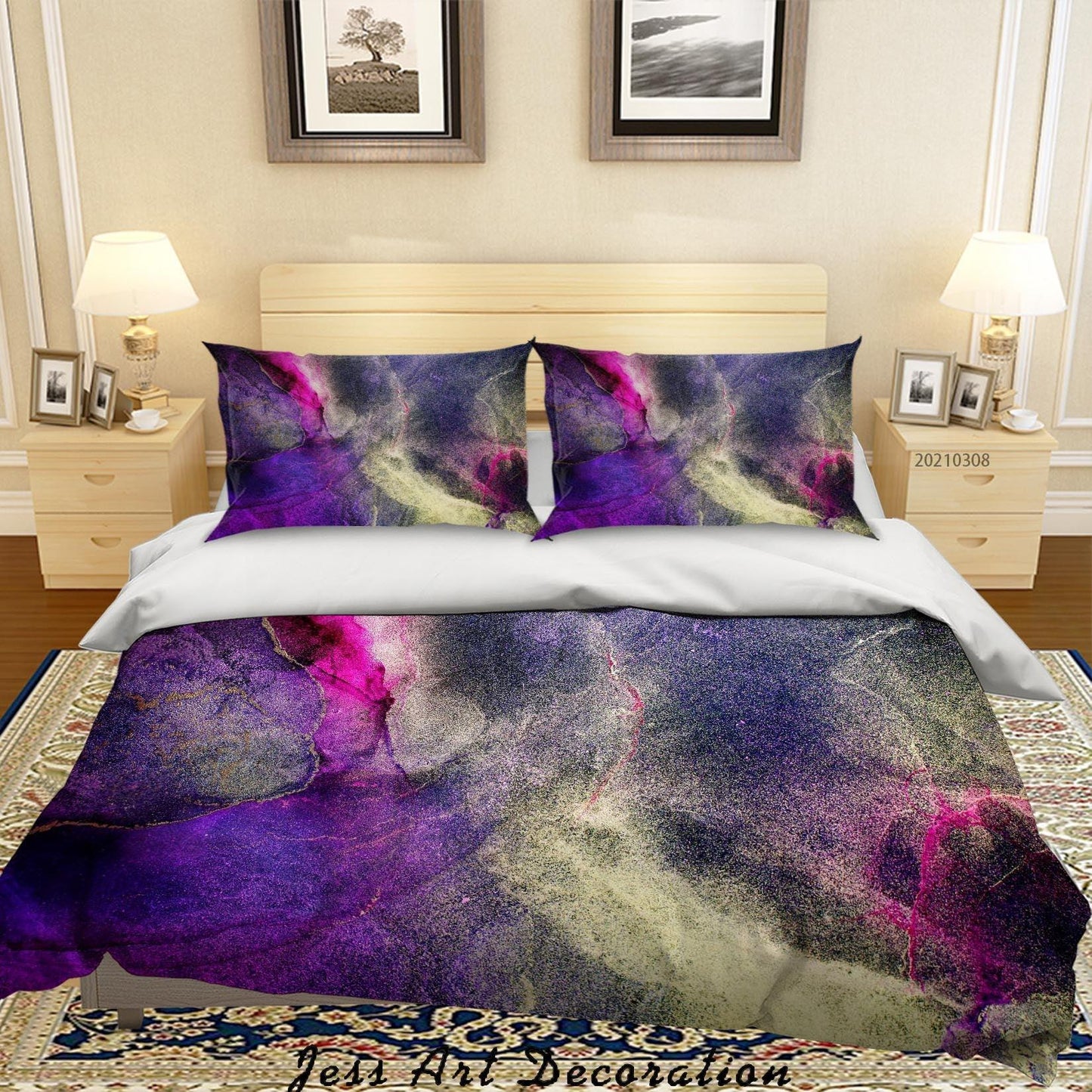 3D Abstract Color Marble Quilt Cover Set Bedding Set Duvet Cover Pillowcases 311