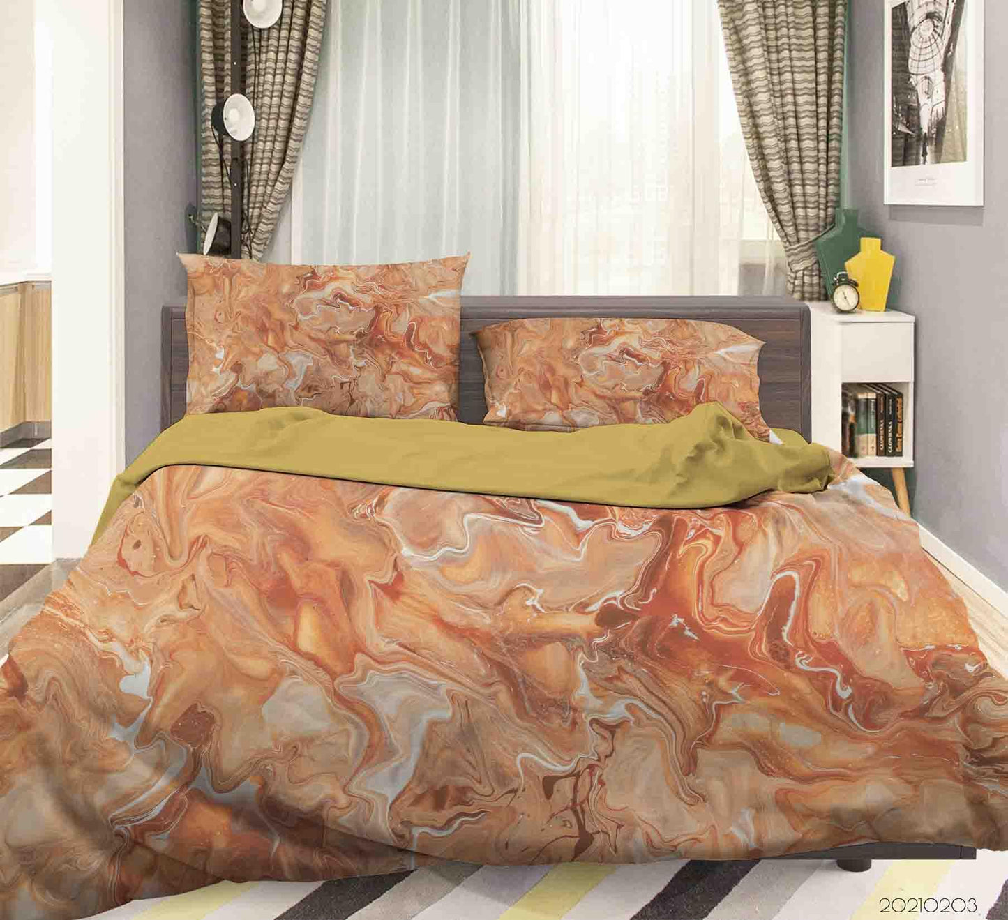 3D Abstract Marble Texture Quilt Cover Set Bedding Set Duvet Cover Pillowcases 34