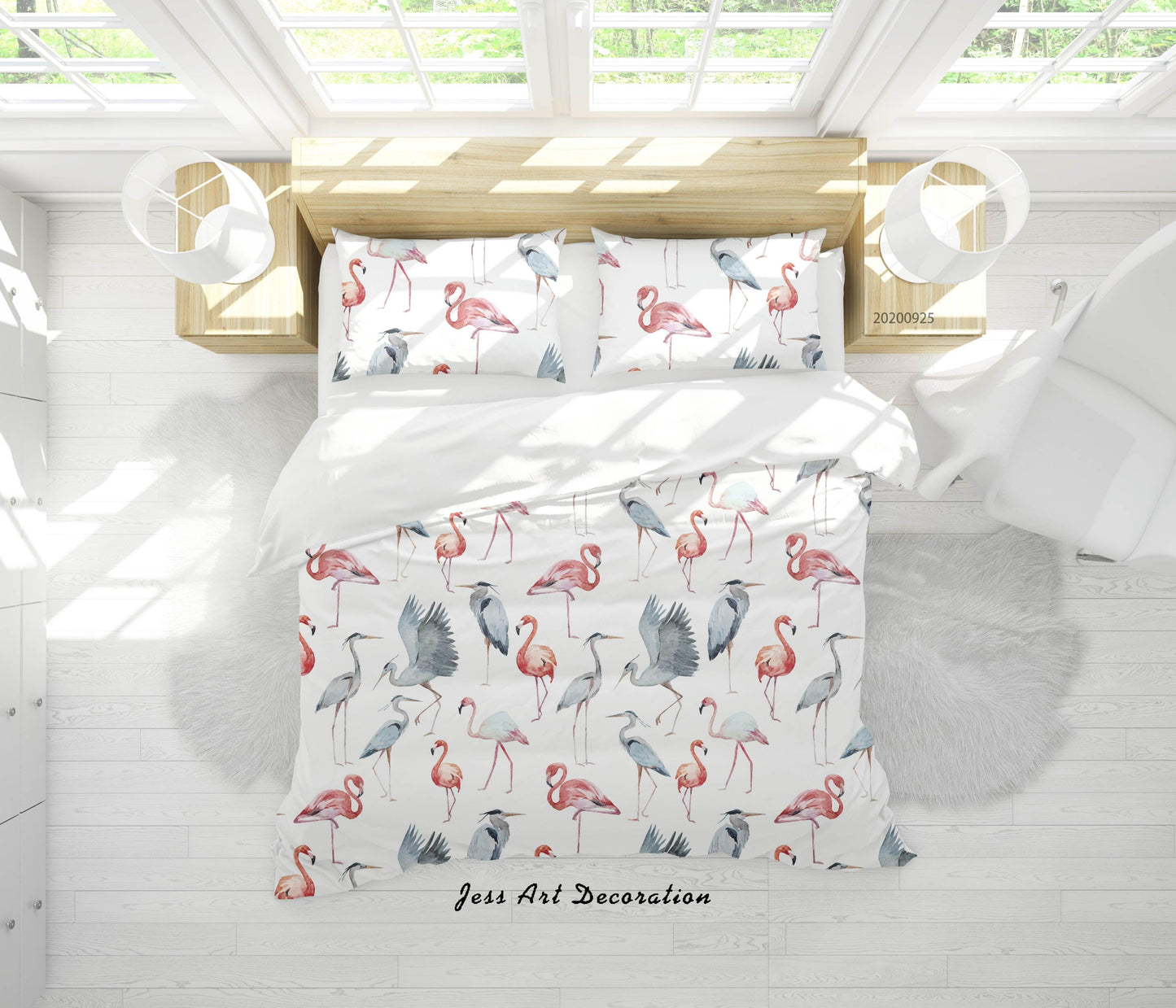 3D Cartoon Animal Bird Pattern Quilt Cover Set Bedding Set Duvet Cover Pillowcases WJ 6461
