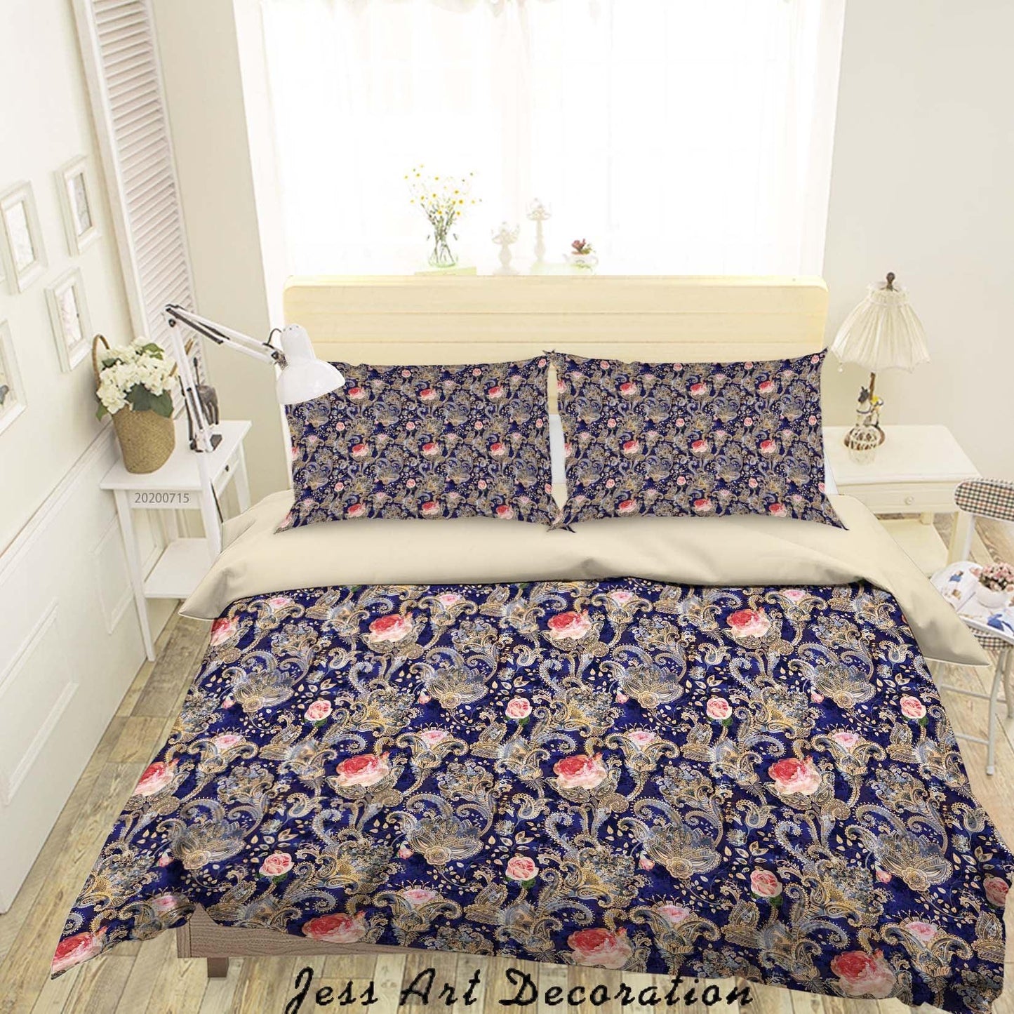 3D Abstract Vintage Floral Pattern Quilt Cover Set Bedding Set Duvet Cover Pillowcases WJ 3904