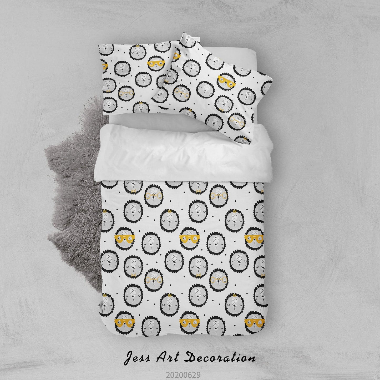 3D Animal Lines Quilt Cover Set Bedding Set Duvet Cover Pillowcases SF71