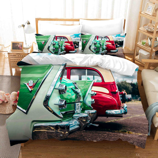 3D Automobile Tree Quilt Cover Set Bedding Set Duvet Cover Pillowcase 419