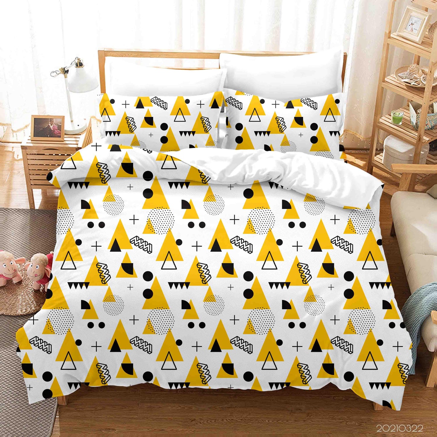 3D Abstract Geometric Pattern Quilt Cover Set Bedding Set Duvet Cover Pillowcases 130
