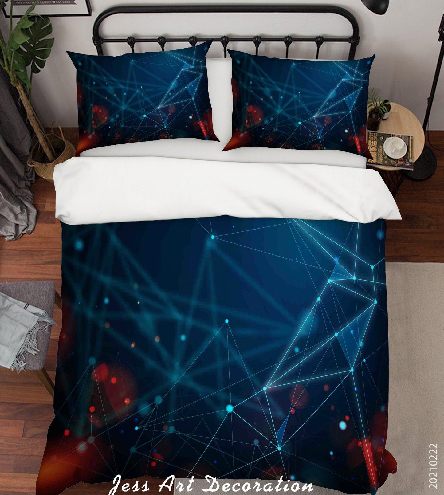 3D Abstract Geometry Line Quilt Cover Set Bedding Set Duvet Cover Pillowcases 144