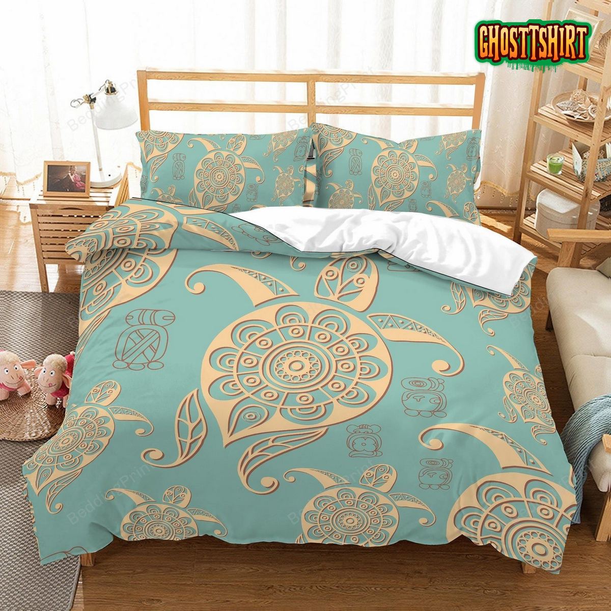 3D Abstract Turtle Pattern Bed Sheets Duvet Cover Bedding Set