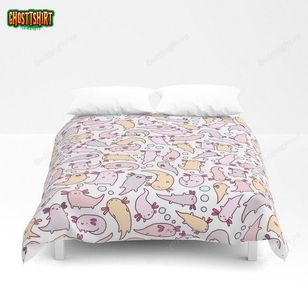 3D Adorable Axolotls Duvet Cover Bedding Set