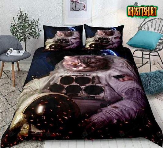 3D Astronaut Outer Space Bed Sheets Duvet Cover Bedding Set