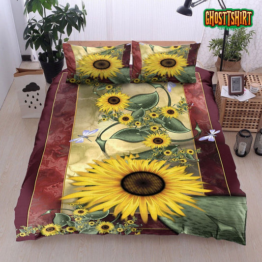 3D Beautiful Sunflower Bed Sheets Duvet Cover Bedding Set