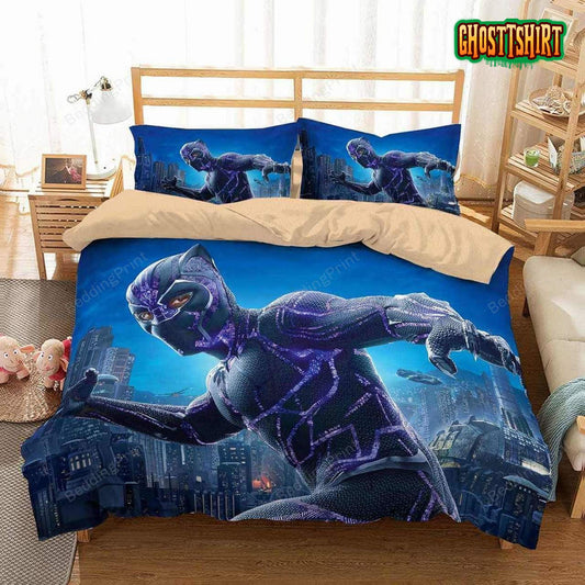 3D Black Panther Duvet Cover Bedding Set