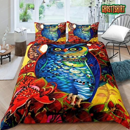 3D Boho Owl Safari Bird Exotic Style Bedding Set