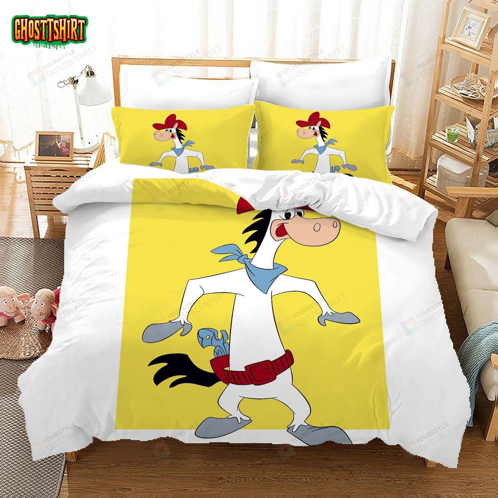 3D Cartoon Donkey Yellow Bedding Set