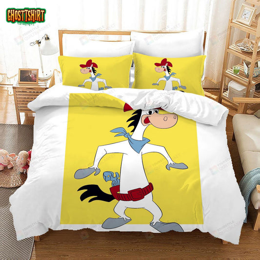 3D Cartoon Donkey Yellow Bedding Set