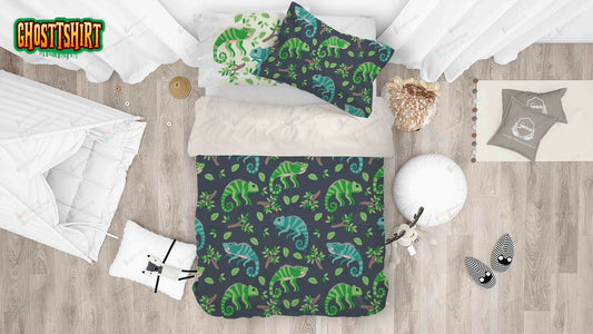 3D Cartoon Lizard Bed Sheets Duvet Cover Bedding Set
