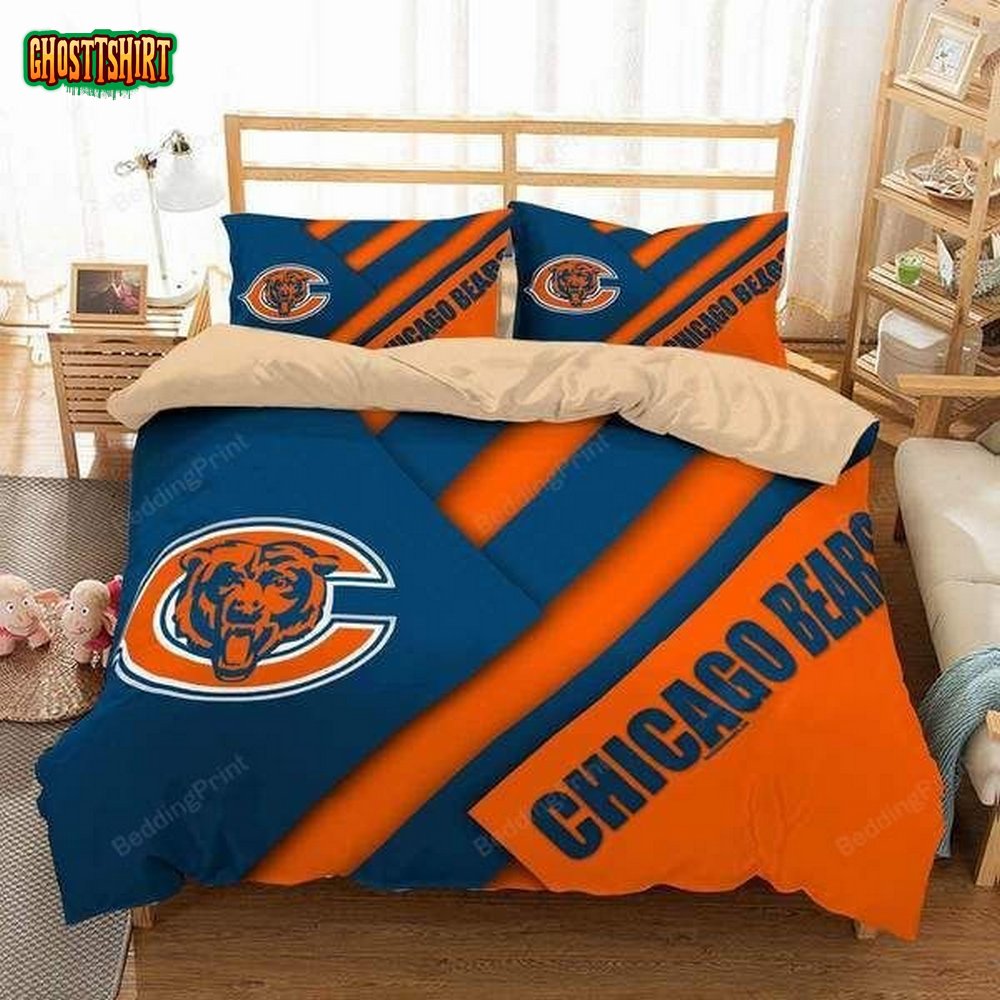 3D Chicago Bears Iconic Logo Bedding Set