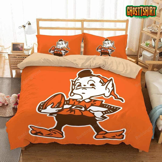 3D Cleveland Browns Duvet Cover Bedding Set