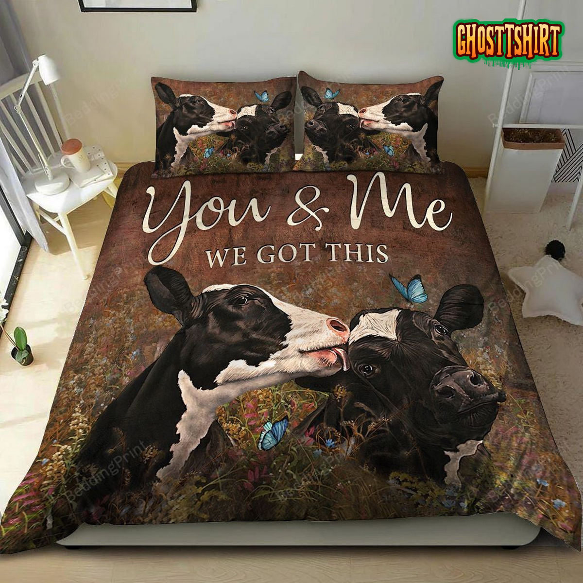 3D Cow You And Me We Got This Bed Sheets Duvet Cover Bedding Set