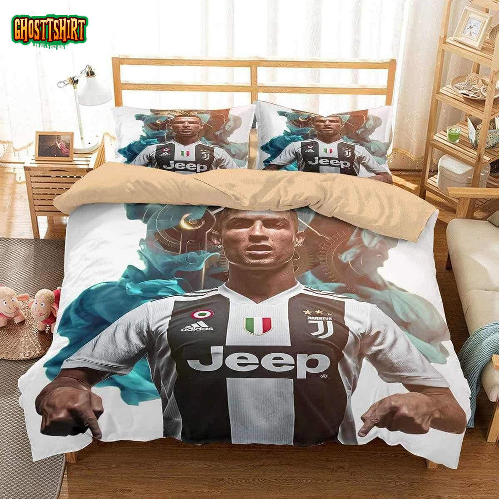 3D Cristiano Ronaldo Cr7 Juventus Fc Bedding Set