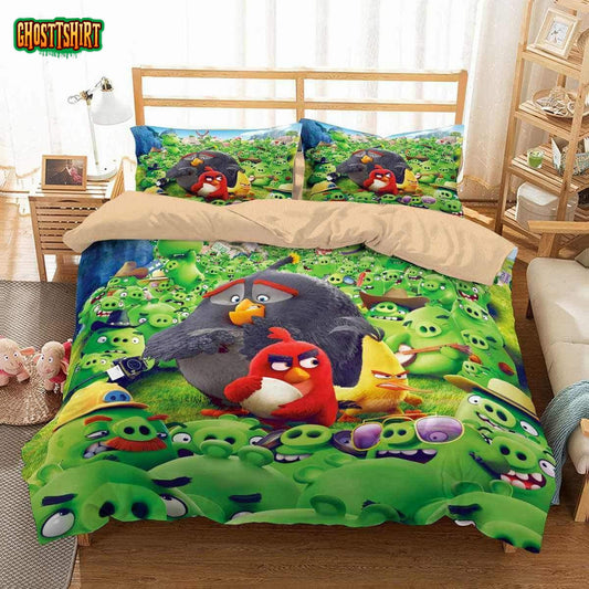 3D Customize Angry Birds Bedding Set