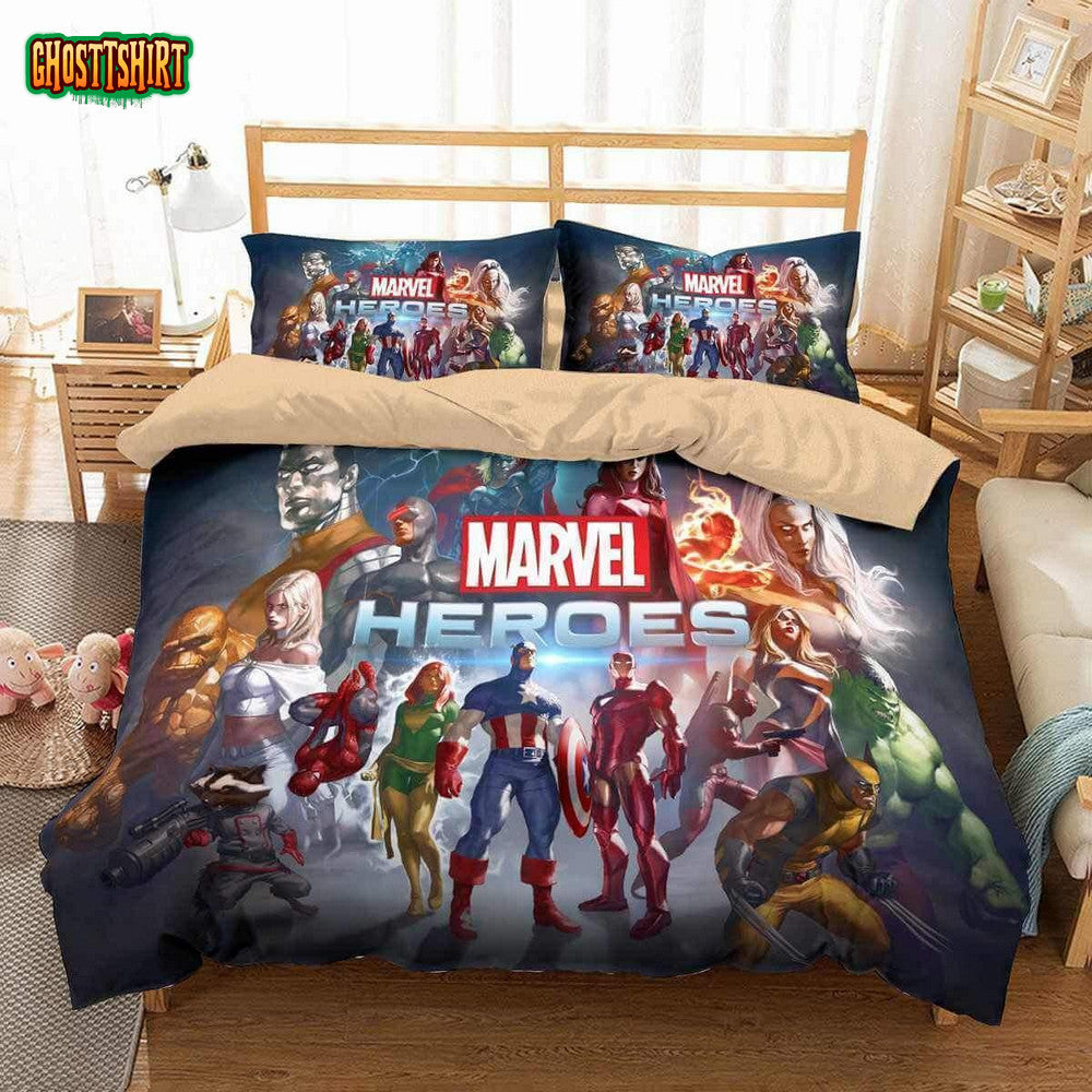 3D Customize Marvel Heroes Bedding Set