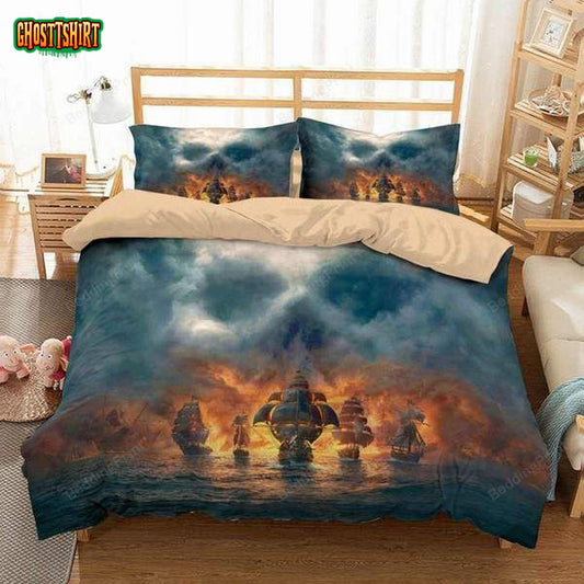 3D Customize Pirate Ship Bedding Set