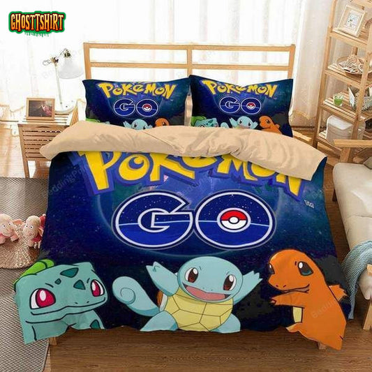 3D Customize Pokemon Go Bedding Set