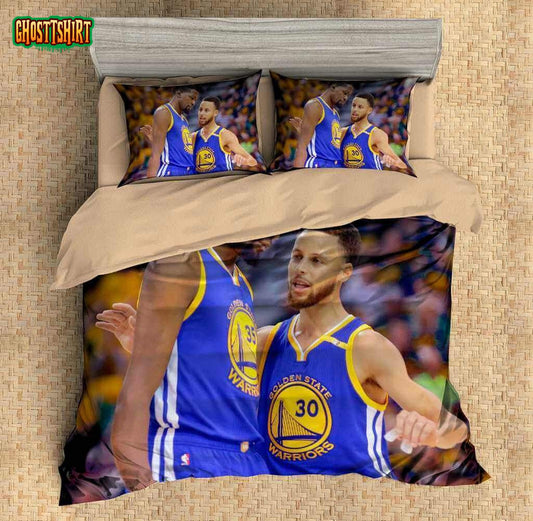 3D Customize Stephen Curry & Kevin Durant Customized Duvet Cover Bedding Set