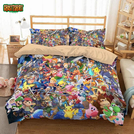 3D Customize Super Smash Bros Ultimate Bedding Set