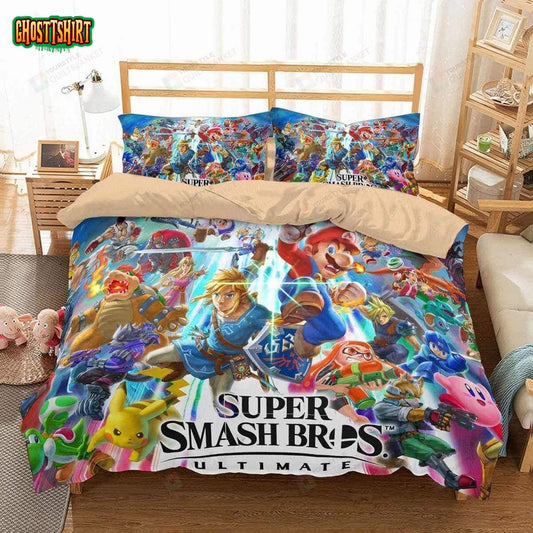 3D Customize Super Smash Bros Ultimate Duvet Cover Bedding Set