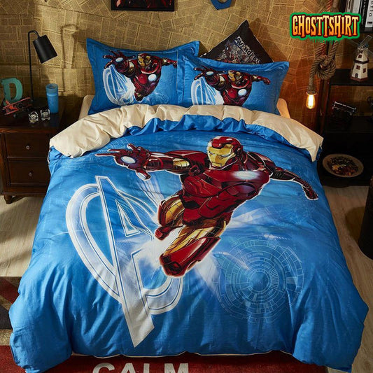 3D Disney Marvel Avengers Iron Man Superhero Bedding Set