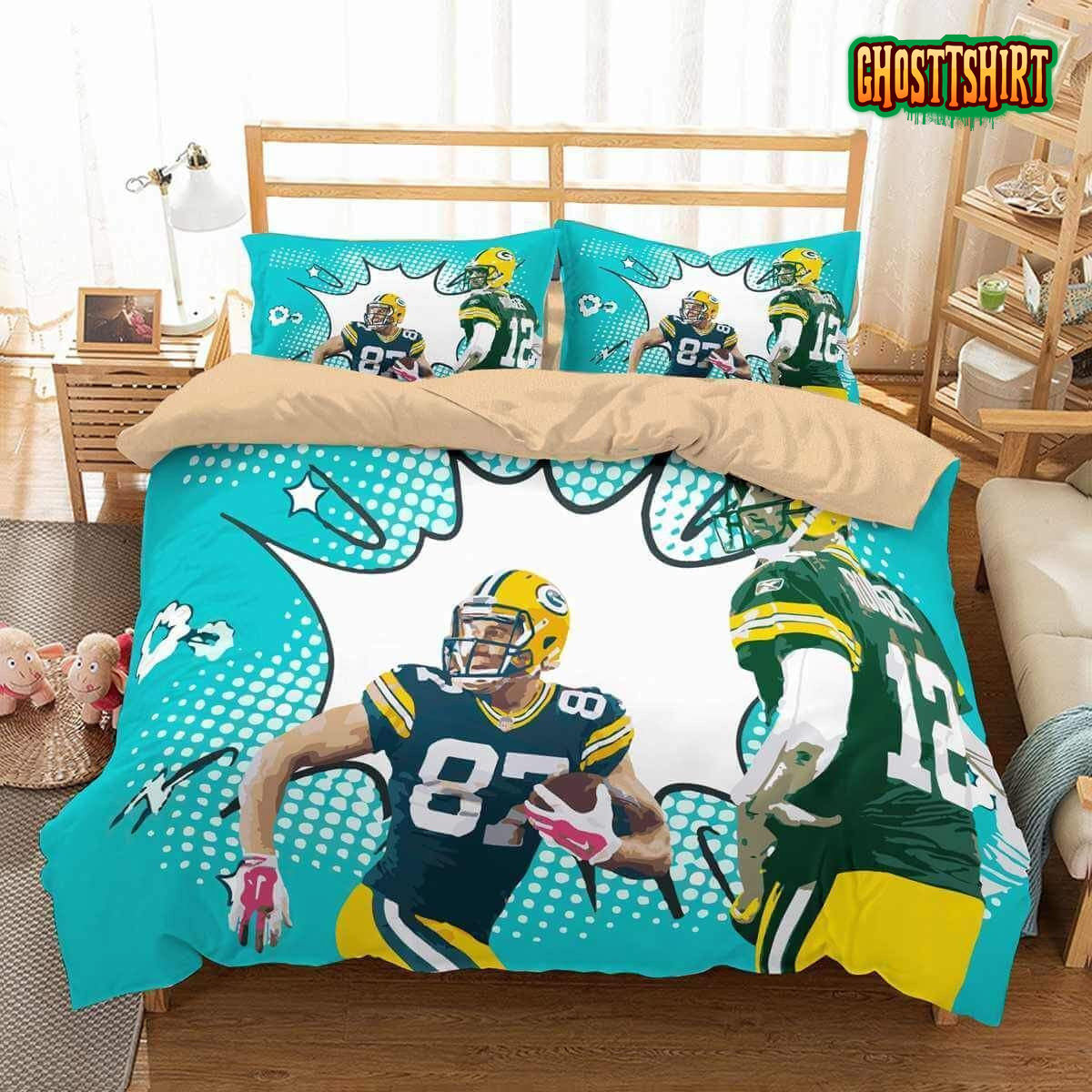 3D Green Bay Packers Duvet Cover Bedding Set