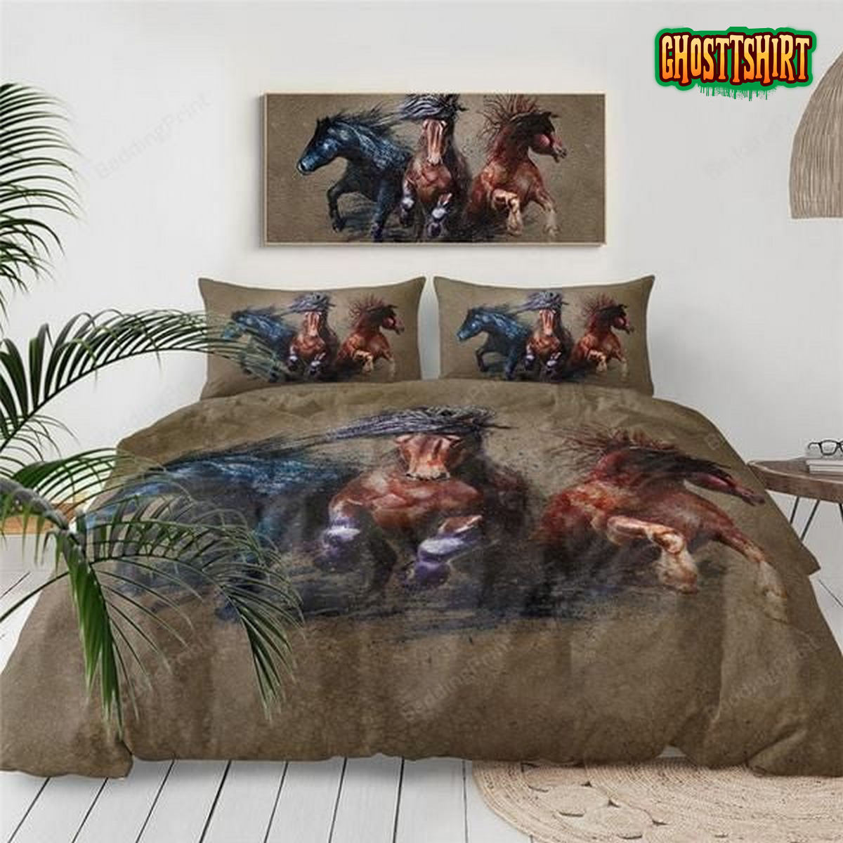 3D Horses Bed Sheets Duvet Cover Bedding Set